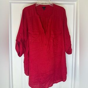 Oversized Torrid Red Tunic Shirt size 1X
